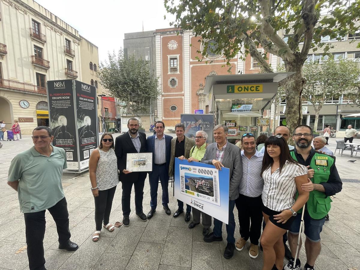 Presentación del cupón de homenaje al 175 aniversario de la línea de tren Barcelona-Mataró