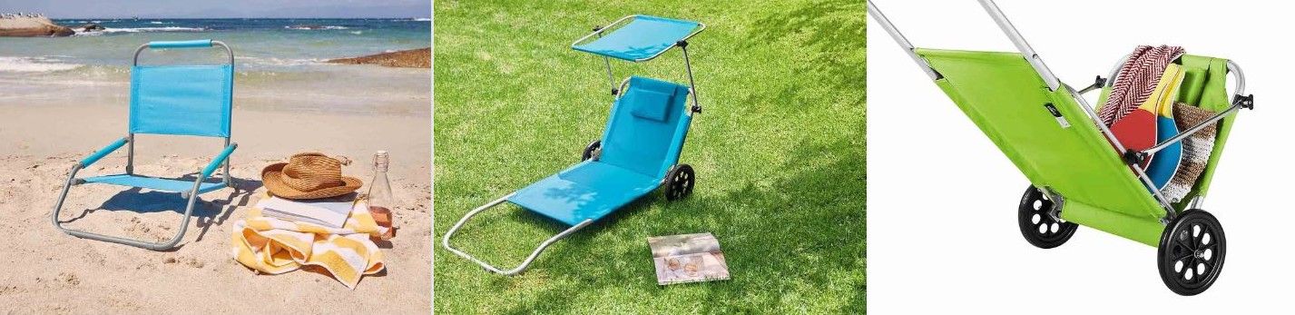 Silla plegable Lidl | La silla y la tumbona que se convierte en carrito para ir a la playa de Lidl