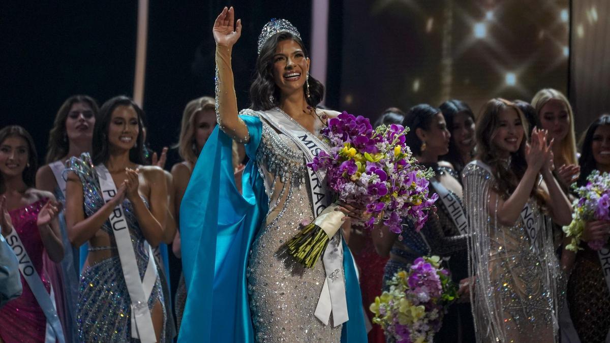 Sheynnis Palacios tras ser coronada como Miss Universo durante el 72º certamen de Miss Universo.