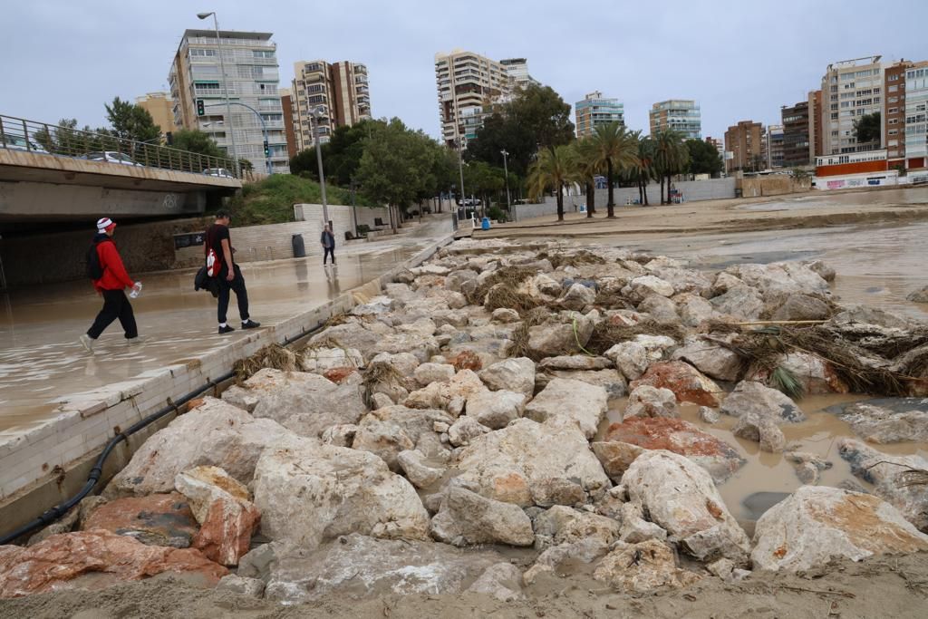 Efectos de la lluvia en la Albufereta y el barranco de Alicante