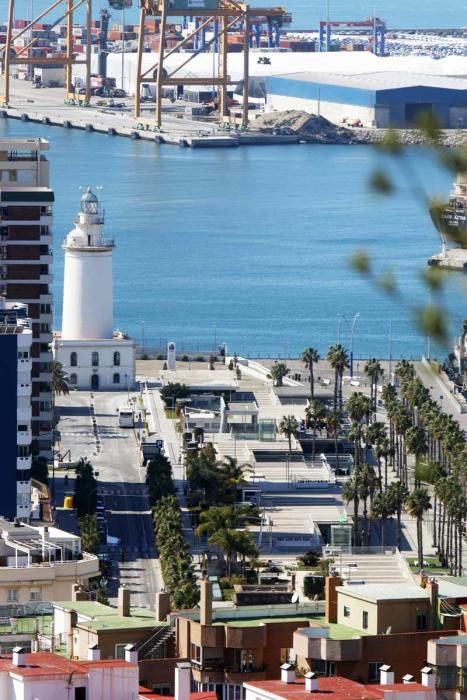 La Málaga desierta desde las alturas