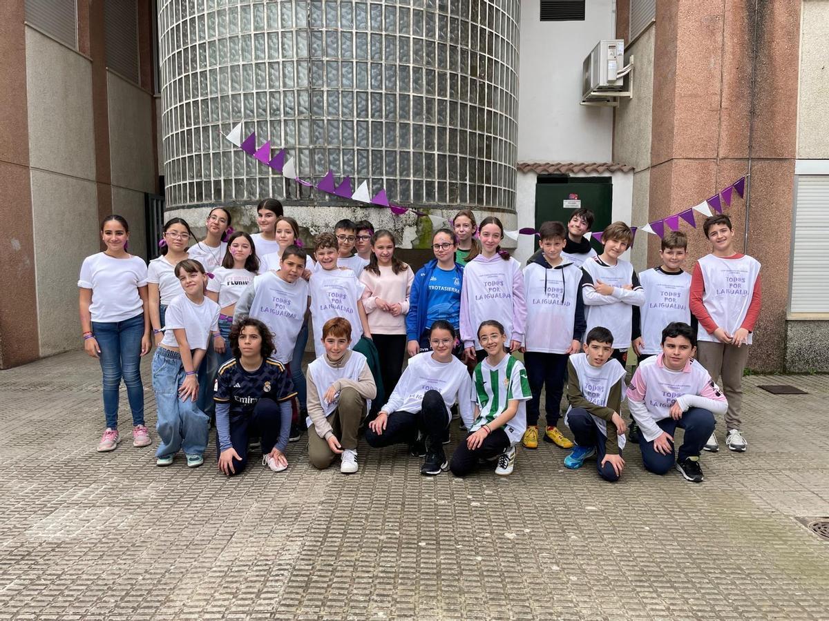 Estudiantes del CEIP Concepción Arenal, el pasado viernes.