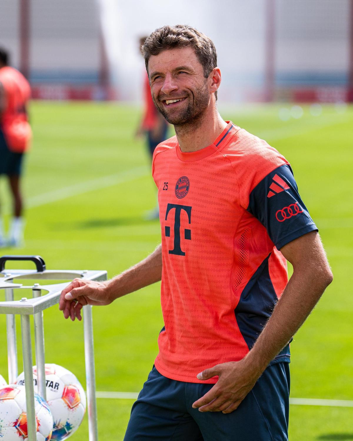 Müller, durante un entrenamiento con el Bayern