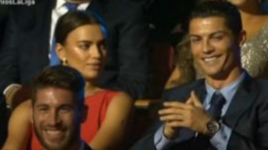 Irina Shayk con Ronaldo en la gala LFP.