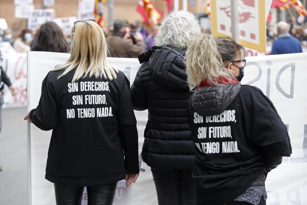 Mobilització dels sindicats a Girona