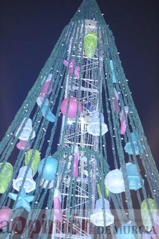 Encendido del Gran Árbol de Navidad de la Plaza Circular de Murcia