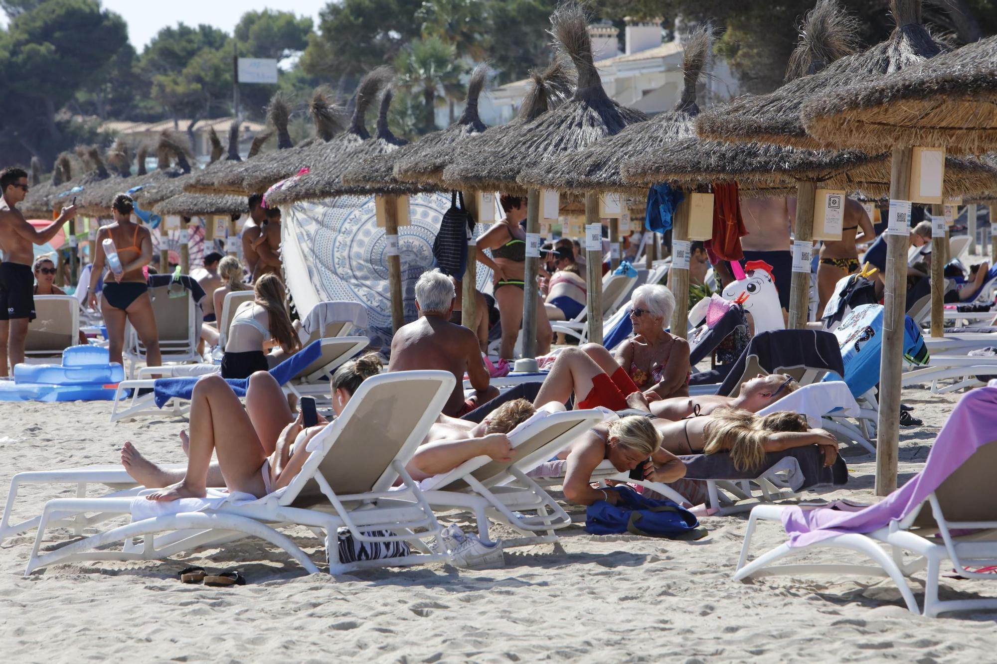 Sommer-Urlaub im Oktober: So sieht es derzeit am Strand von Alcúdia auf Mallorca aus