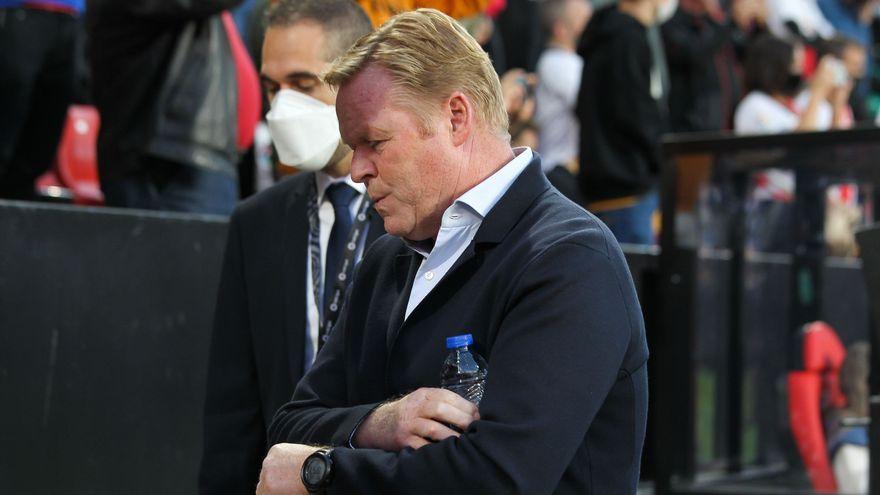 Ronald Koeman durant el partit amb el Rayo Vallecano