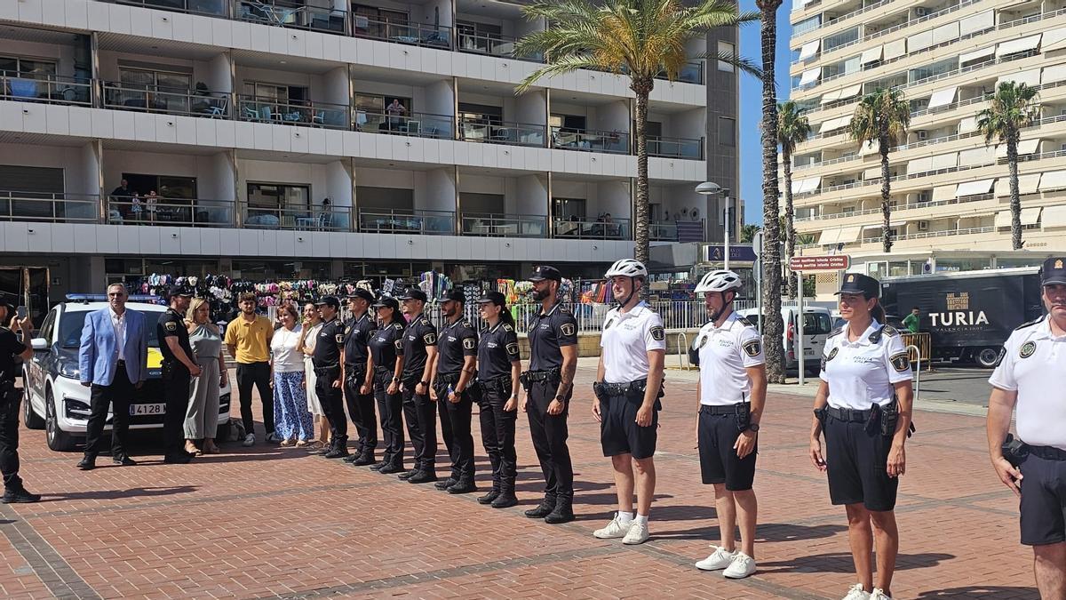 Nuevos agentes que se han incorporado a la plantilla de la Policía Local de Calp