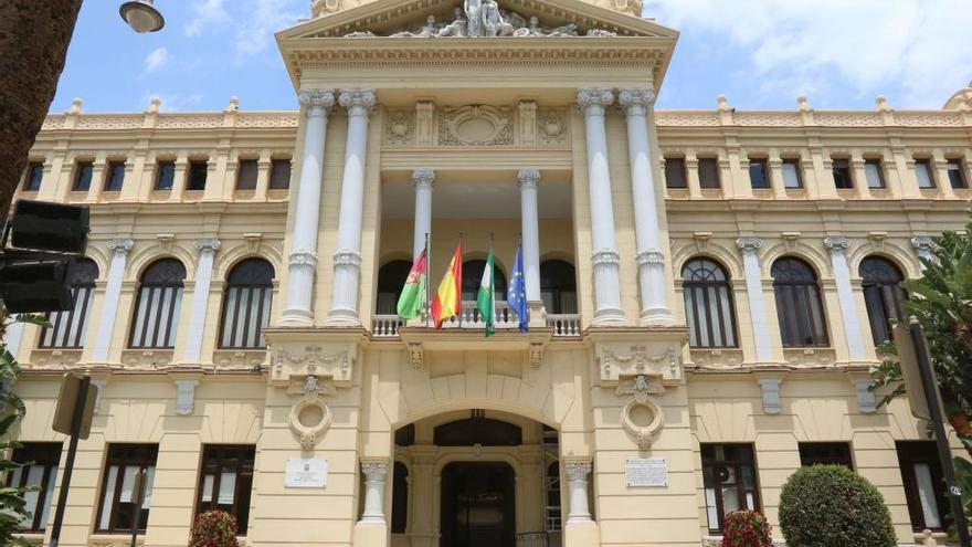 Fachada del Ayuntamiento de Málaga.