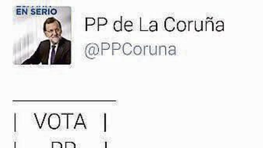 Mensaje de Twitter del PP.