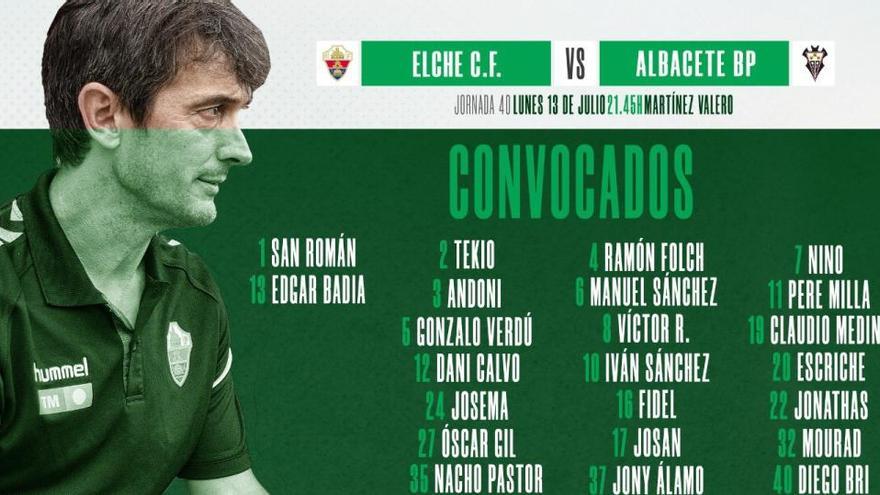 Pacheta convoca a 23 jugadores para la final frente al Albacete
