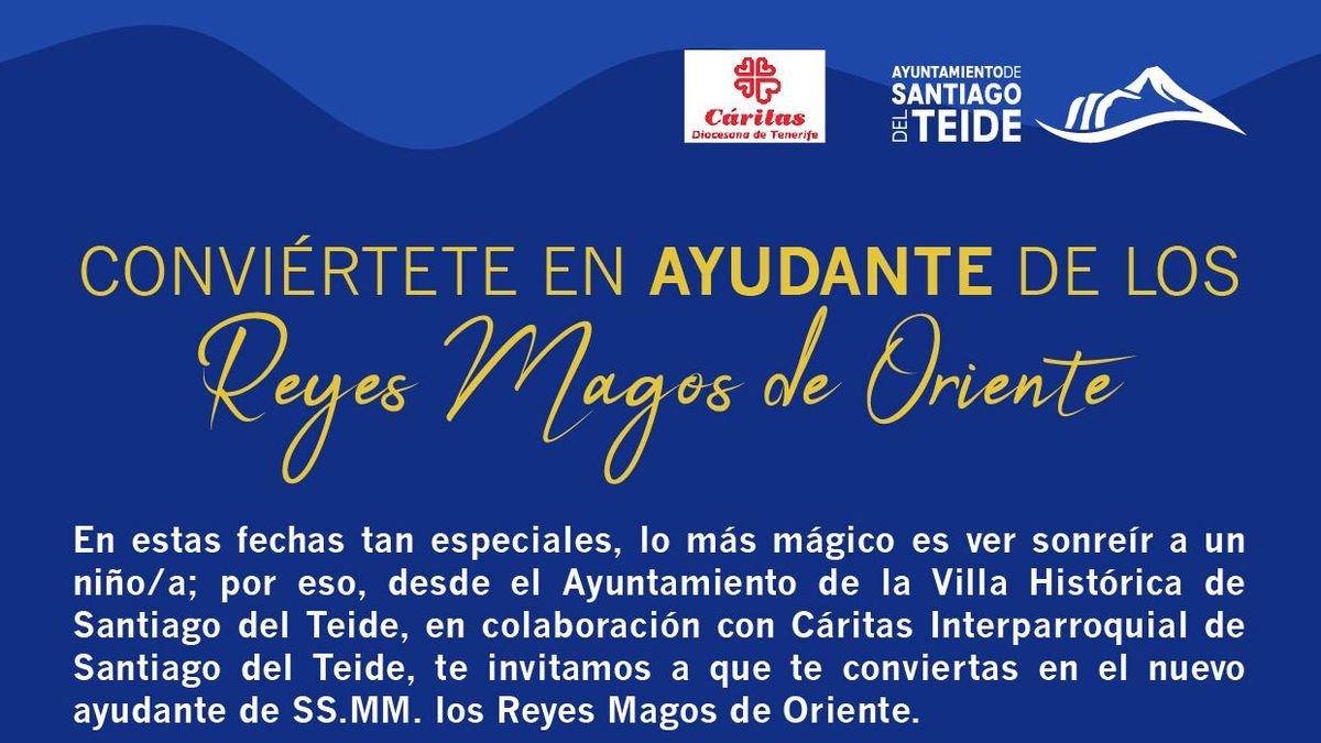 El Ayuntamiento organiza la iniciativa solidaria “Conviértete en ayudante de los Reyes Magos de Oriente”