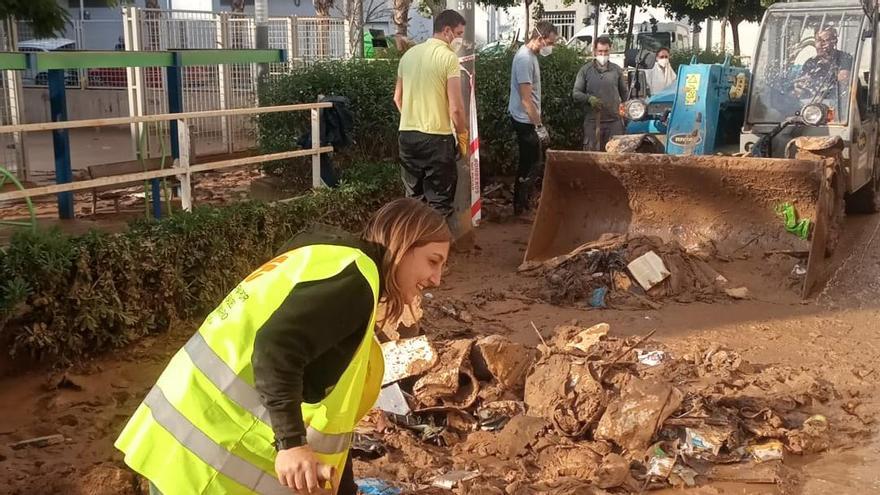 Un momento de los trabajos en Paiporta.
