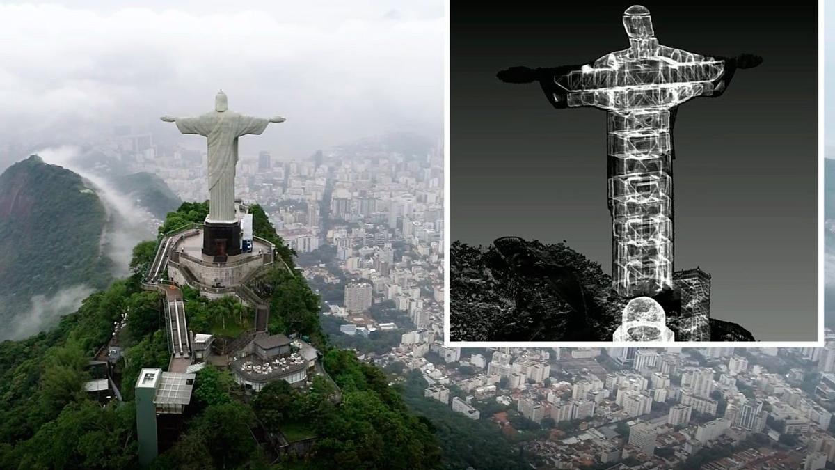 Escaneo Cristo del Corcovado Río de Janeiro
