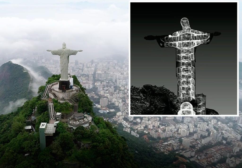 Escaneo Cristo del Corcovado Río de Janeiro
