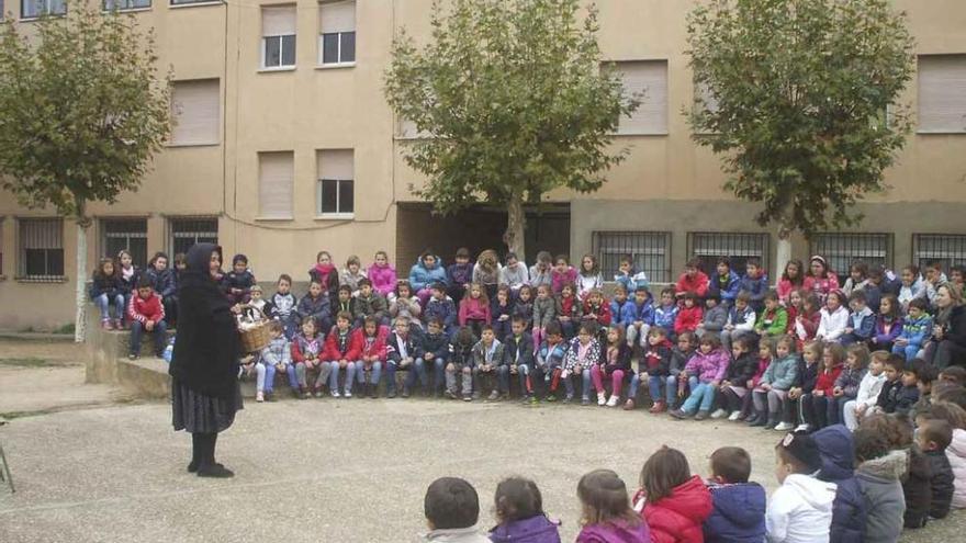 Alumnos del Magdalena Ulloa reviven el magosto y degustan 25 kilos de castañas