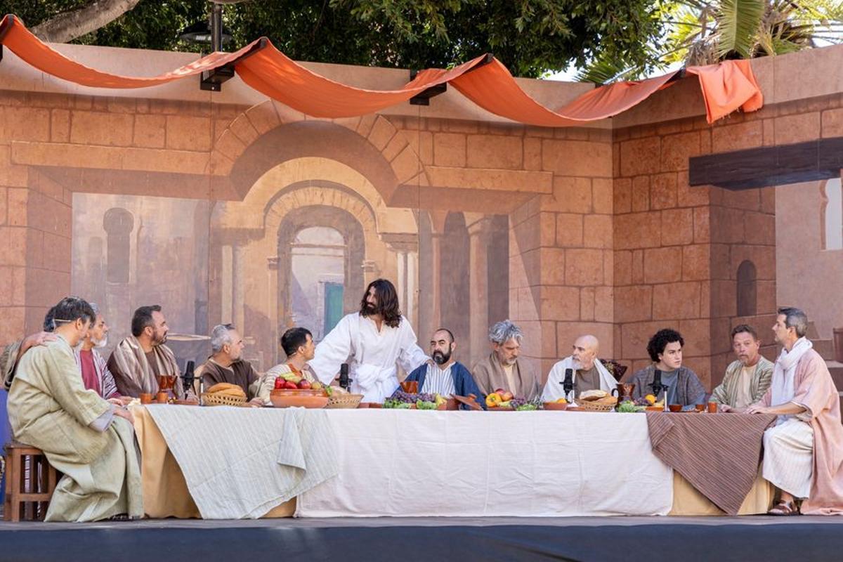 Escenificación de La última cena.