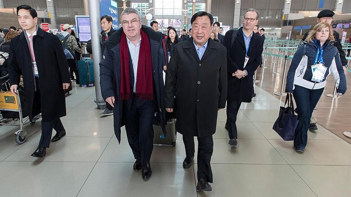 Thomas Bach llegó a Corea del Sur en motivo de los JJOO