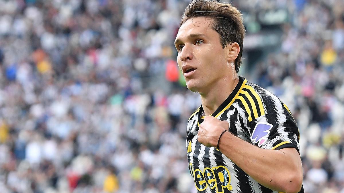 Chiesa celebra un gol con la Juventus