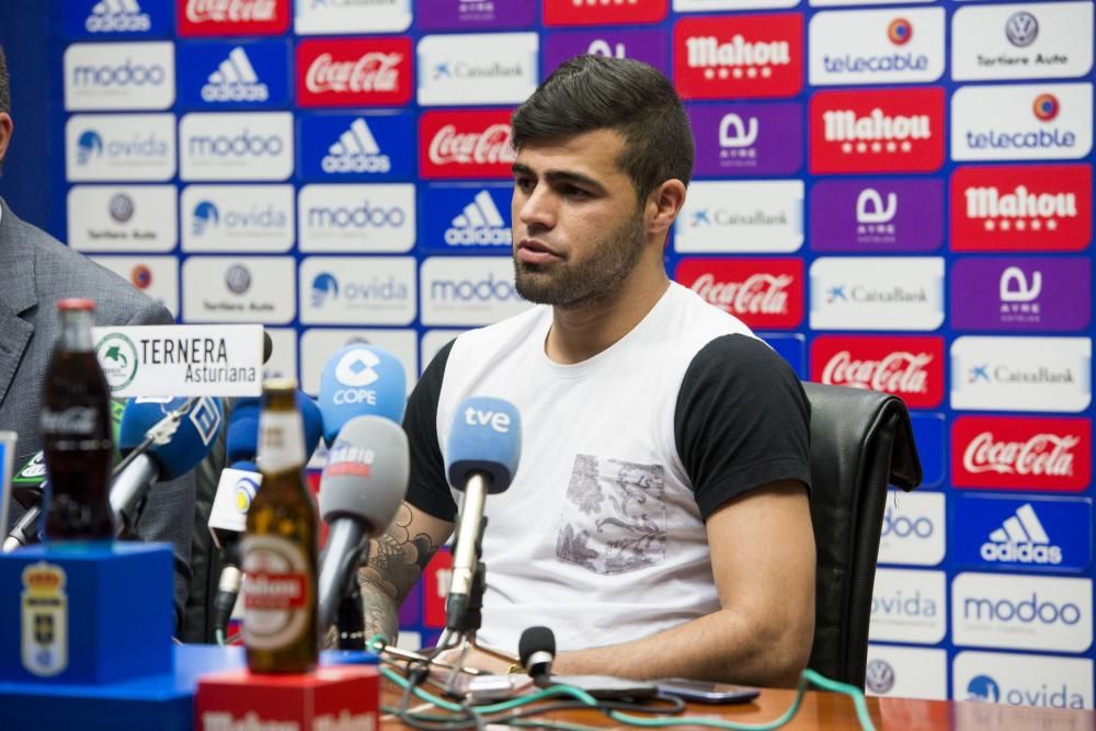 Presentación de Martín Alaníz como nuevo jugador del Real Oviedo