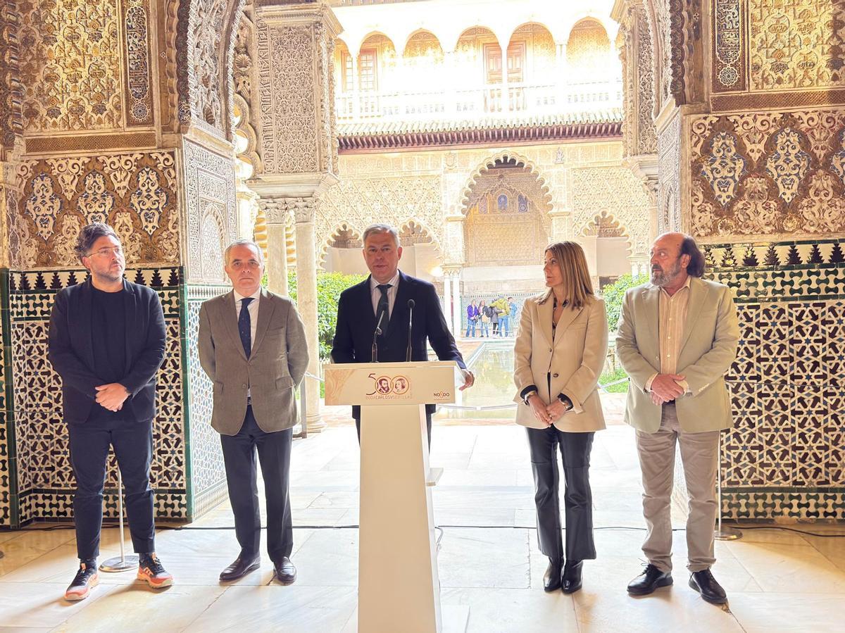 Presentación videomapping conmemorativo de los 500 años de la boda de Carlos V e Isabel de Portugal