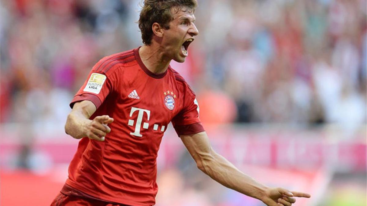 Müller fue clave ante el Leverkusen con un doblete