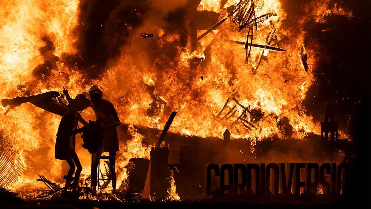 Cremà de la Falla del Ayuntamiento de Valencia.