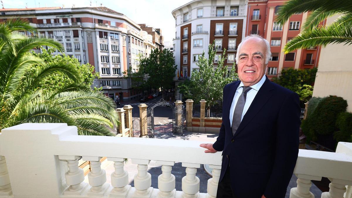 José Luis Rodrigo Escrig, director general de la Fundación Ibercaja, en la sede de la institución en Zaragoza.