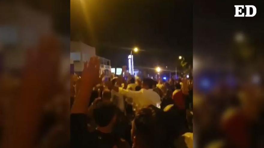 Fiesta multitudinaria en Verónicas, pese al nivel 4 de alerta sanitaria de Tenerife