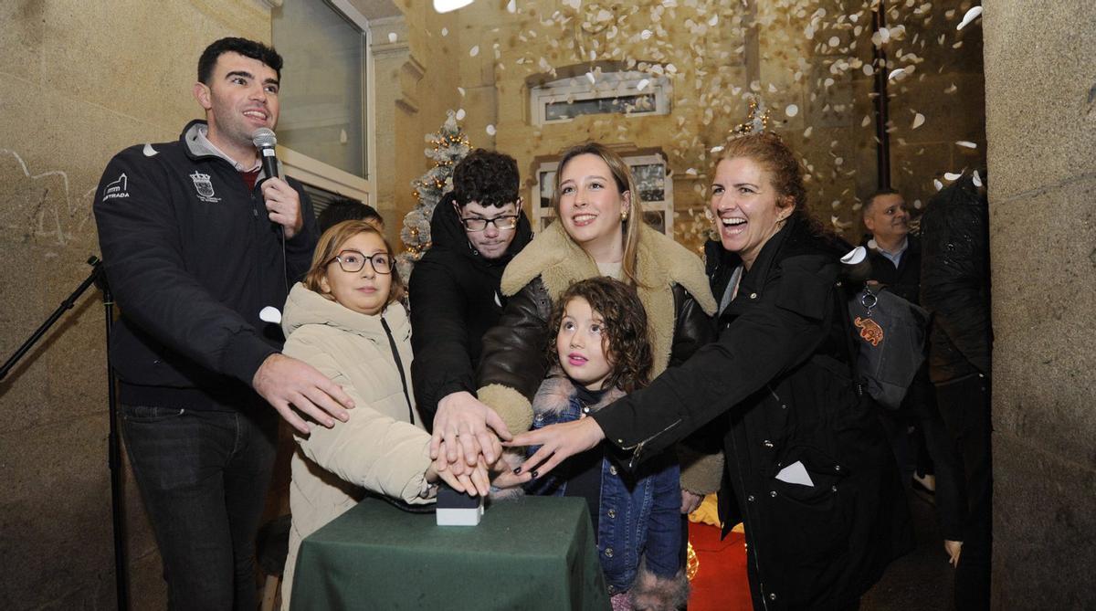 ‘Photocall’ na Praza da Constitución. |