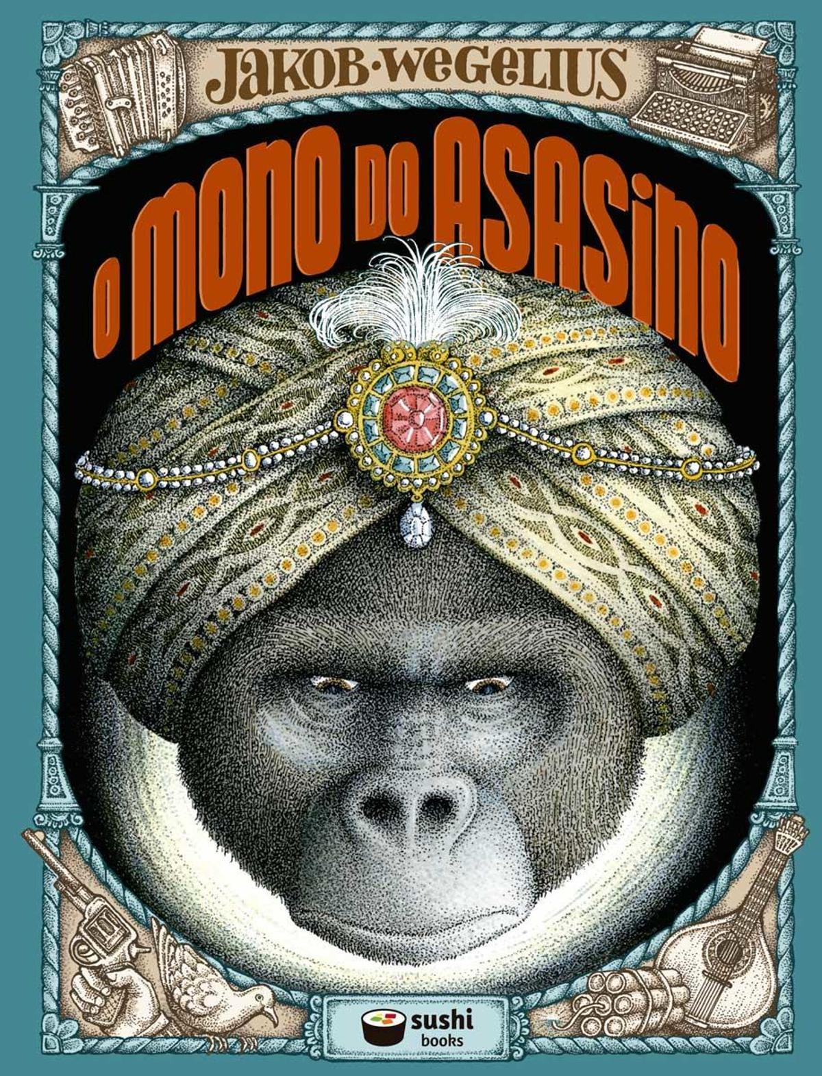 Portada traducida al gallego de "El mono del asesino"//