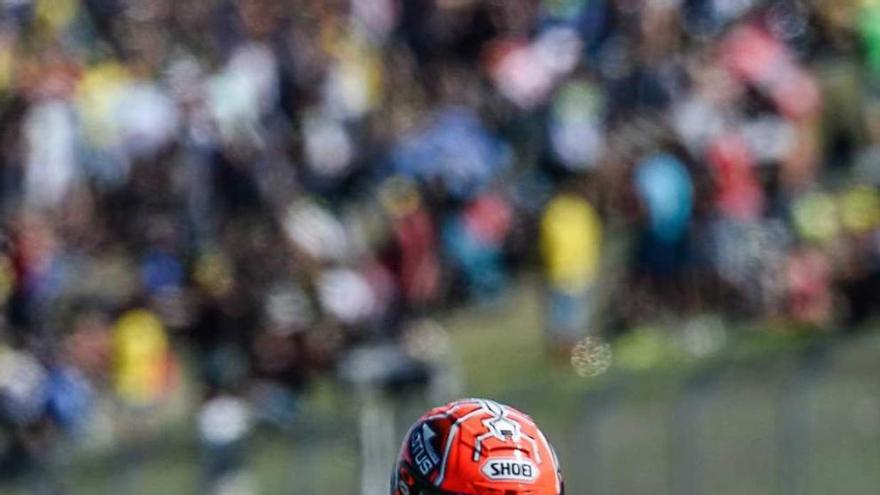 Marc Márquez, rodando ayer en el circuito de Brno.