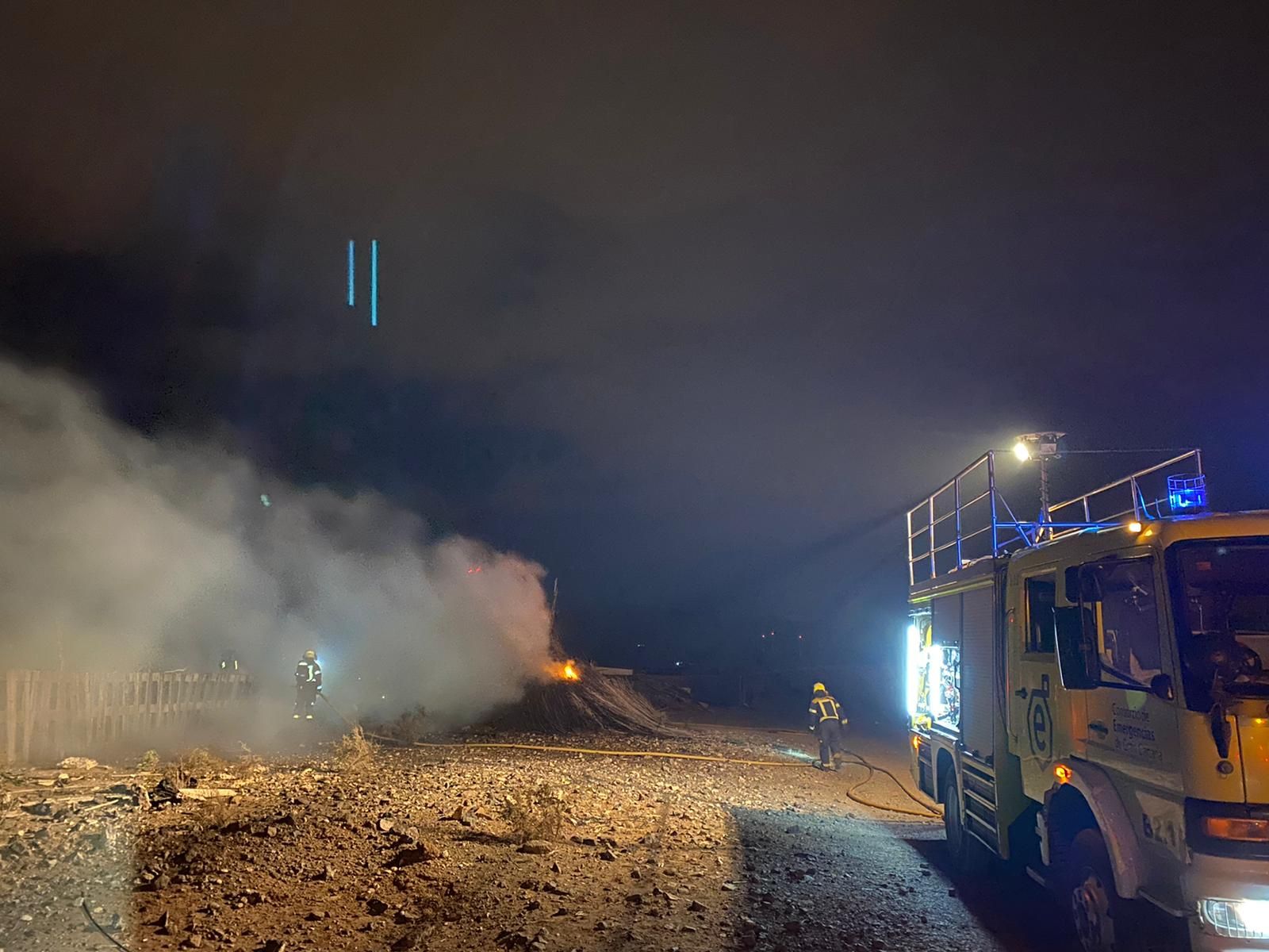 Noche incendiaria en Agüimes