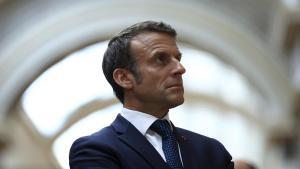 El presidente francés, Emmanuel Macron, en el Louvre.