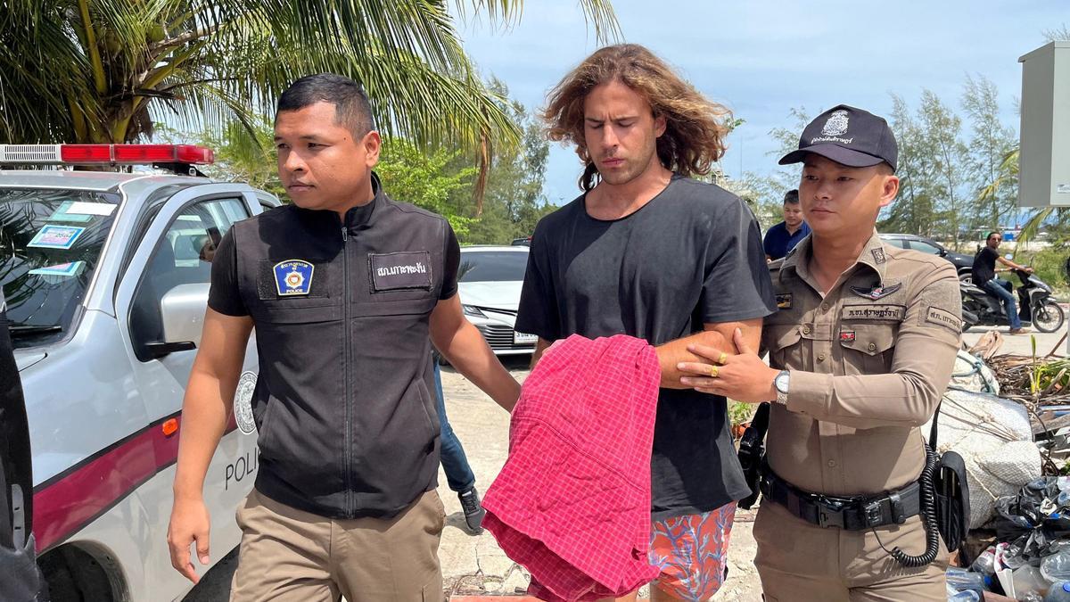 Daniel Sancho tras ser detenido.