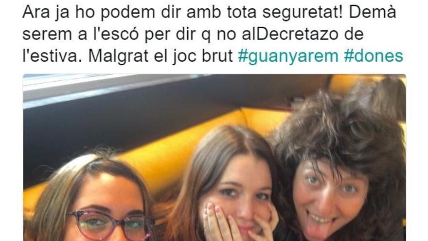 Imatge del Twitter de Teresa Jordà