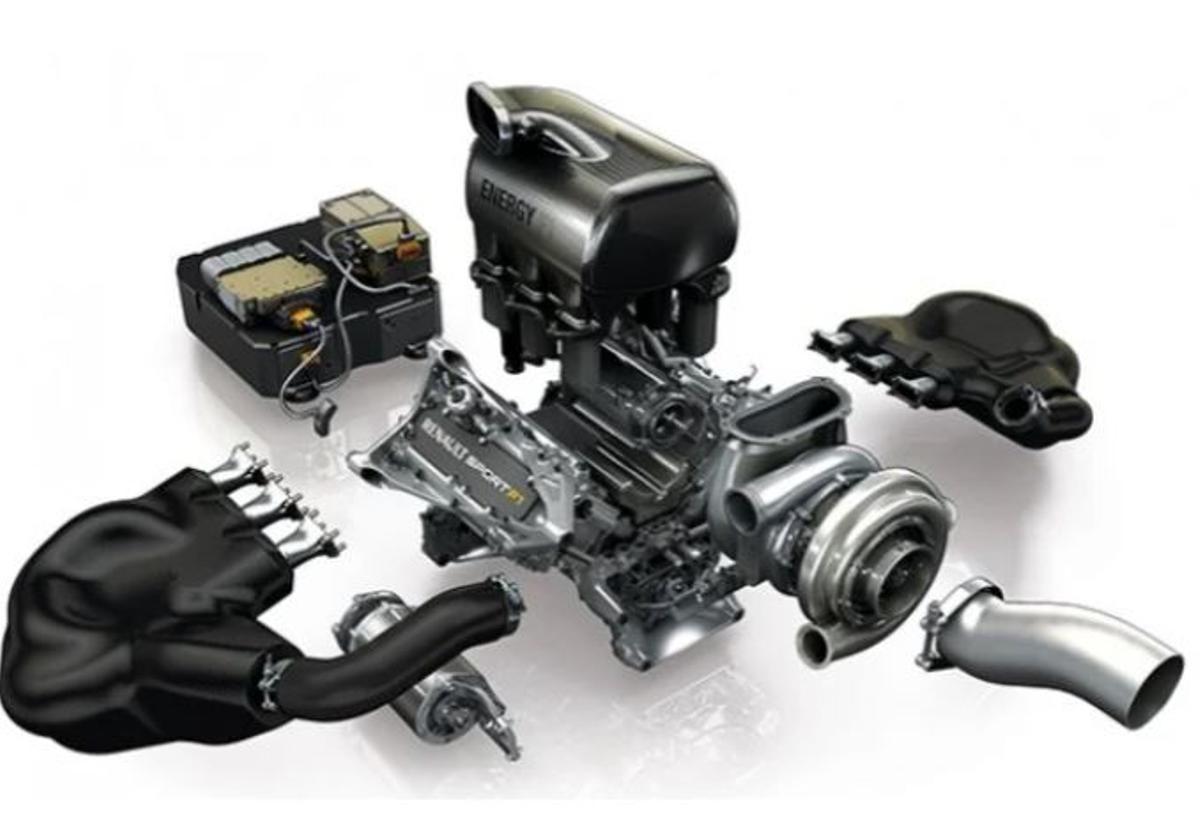 Una imagen del motor Renault del RS17