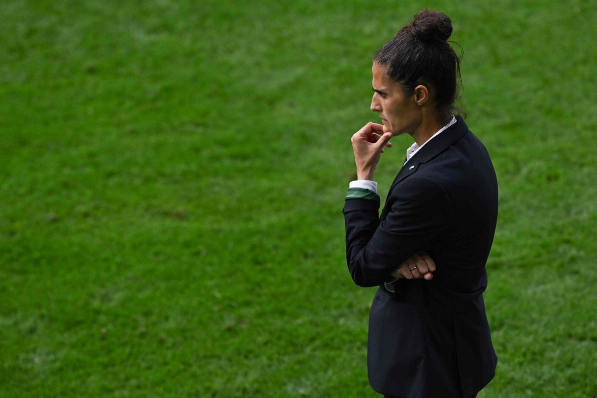 Montse Tomé durante la final de la Eurocopa contra Inglaterra