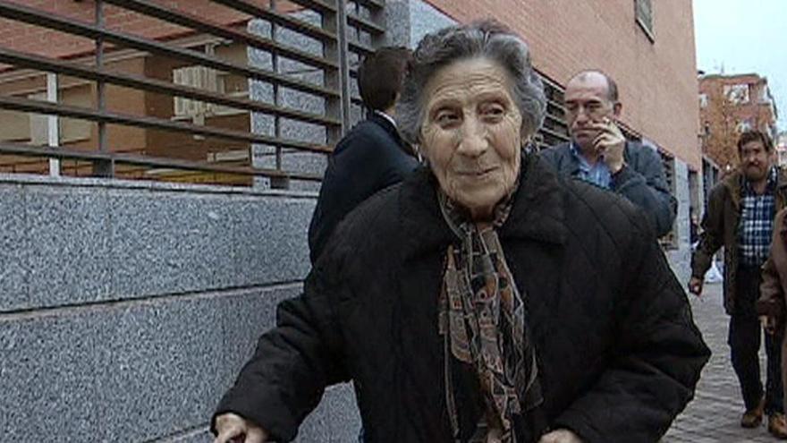 Carmen Martínez, la anciana desahuciada en Madrid.