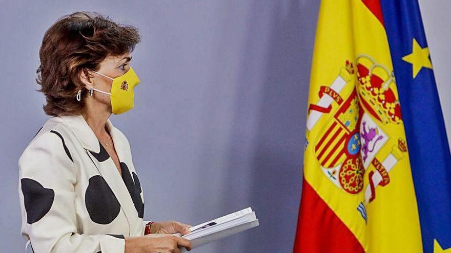 La vicepresidenta primera del Govern espanyol, Carmen Calvo