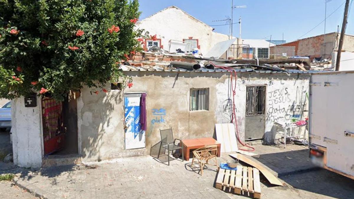 Lugar de la agresión a los agentes en Coslada.