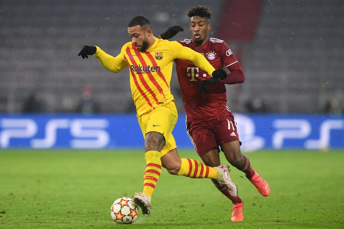 Memphis durante el partido frente al Bayern