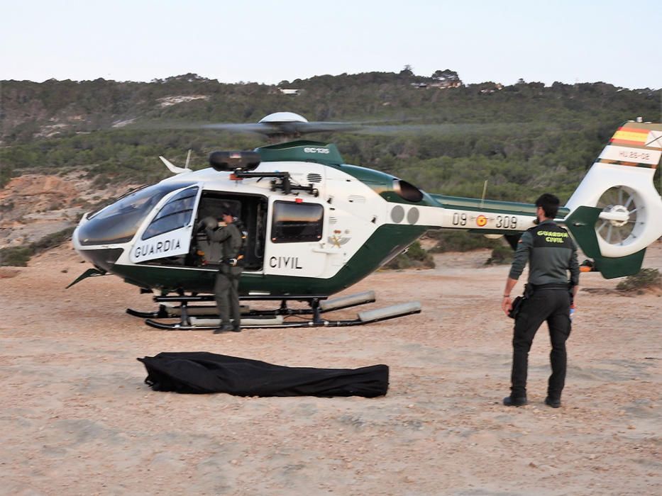 Rescate del cuerpo del desaparecido en Formentera