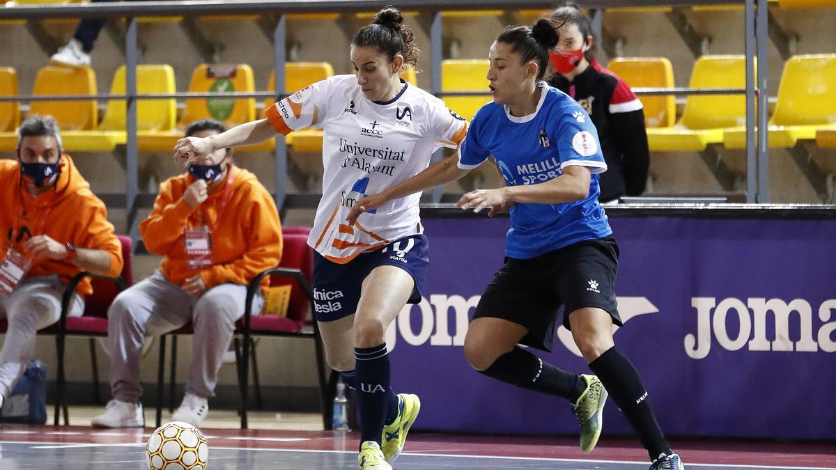 Ataque alicantino en la primera semifinal de la Copa de la Reina disputada en Las Rozas.