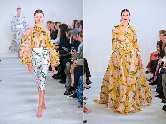 Dos looks de Carolina Herrera de su colección Secret Garden