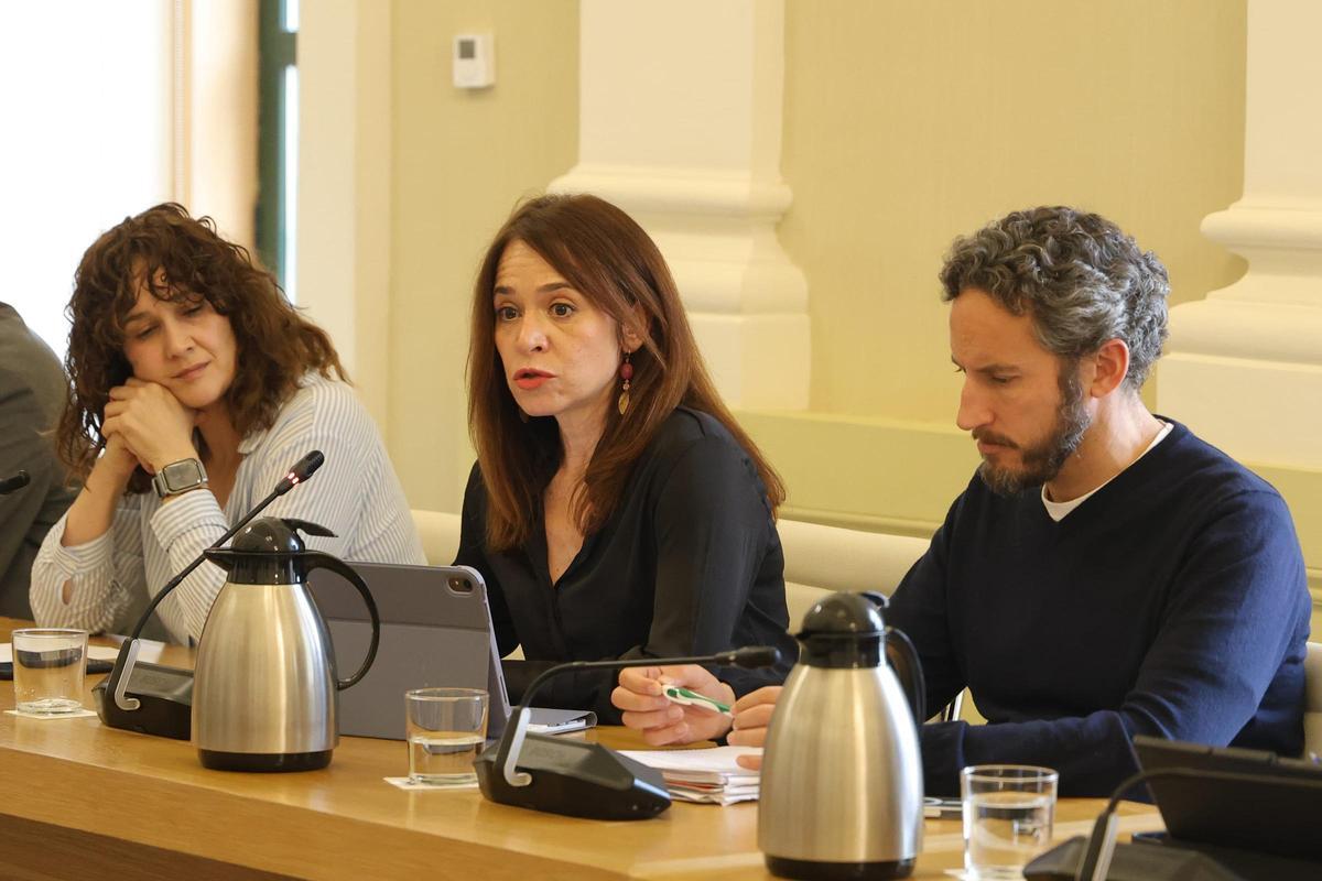 La portavoz del PSOE, Belén Fernández, en el pleno de este jueves.