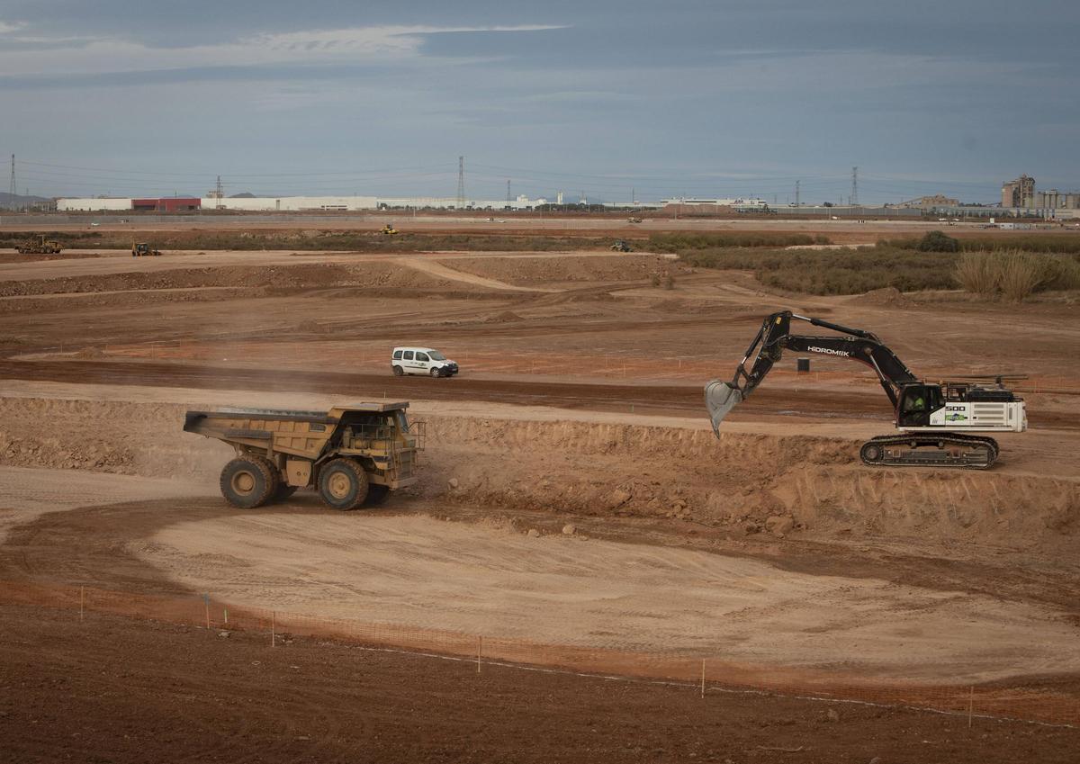 Trabajos previos a la contrucción de la gigafactoría de Sagunt.