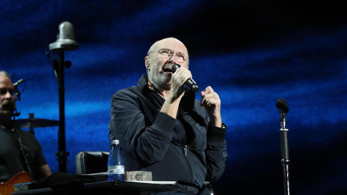 Phil Collins, durante un concierto en Montevideo en 2018.