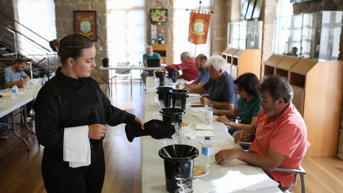 Profesionales de la cata se reunieron en Salvaterra para buscar el vino más delicioso.   | // ANXO GUTIÉRREZ